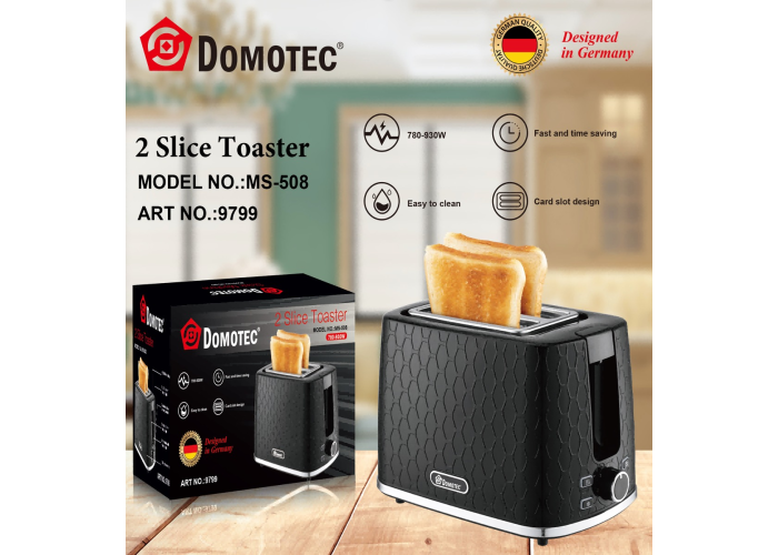 Тостер Domotec MS-508, 780–930 Вт