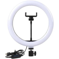 Кольцевая лампа JY-2477, 8" (20 см), LED, 3 режима света, USB, крепление для штатива и телефона