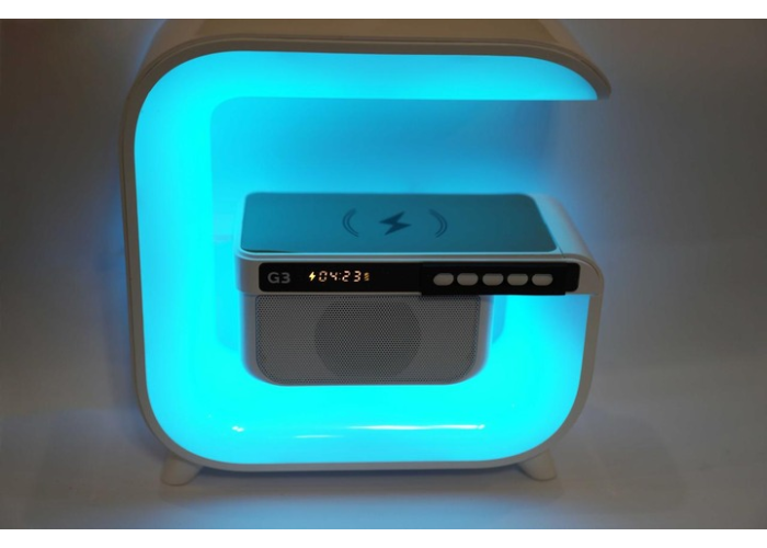 Умная лампа-ночник с Bluetooth колонкой и беспроводной зарядкой HM-G3