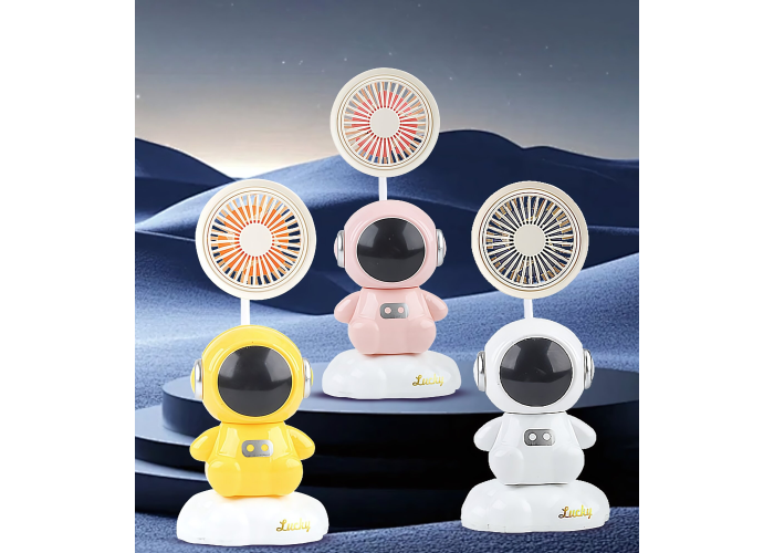 Вентилятор настольный Desktop Fan Y6, аккумуляторный, 3 режима, подсветка, гибкая ножка, точилка