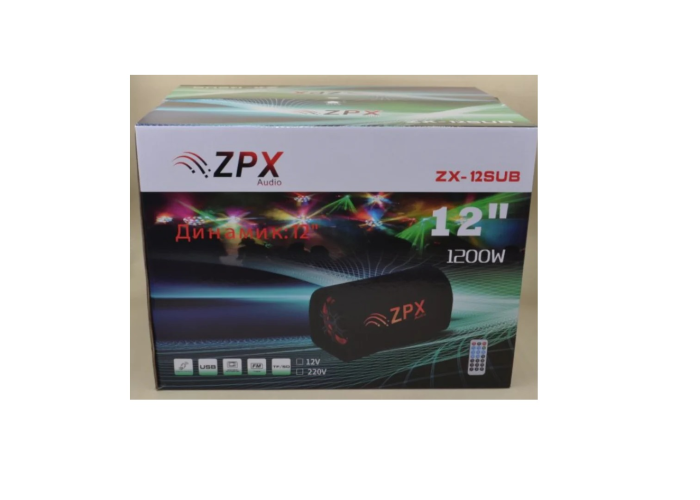Активный сабвуфер ZPX ZX 12 SUB, 12", 1200Вт