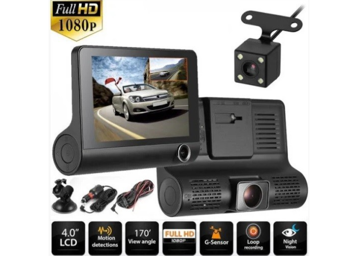 Автомобильный видеорегистратор DVR SD319/z233D на 3 камеры