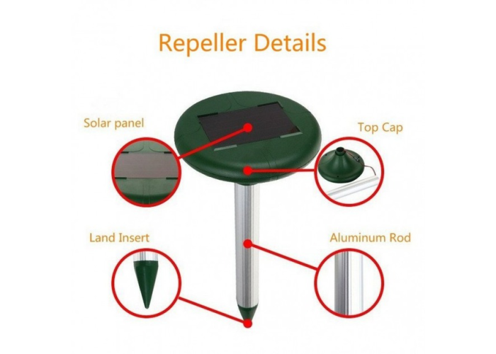 Ультразвуковой отпугиватель кротов и грызунов Solar Rodent Repeller HC-18