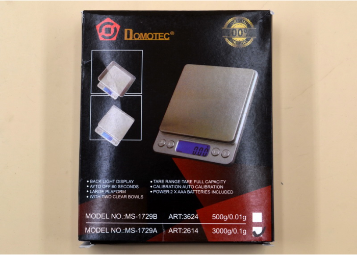 Ювелирные весы Domotec MS-1729A (3000 г / 0,1 г)