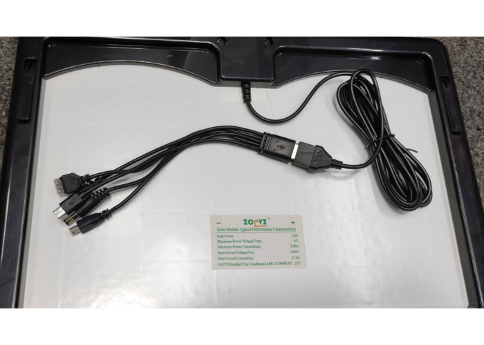 Портативная солнечная панель ZopVZ ZO712 Solar 6V 12W