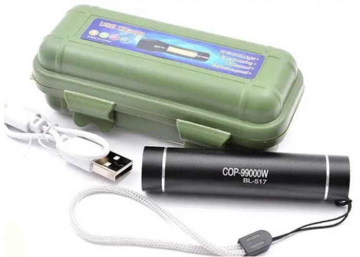 Фонарик ручной BL 517 COB usb micro charge 4788