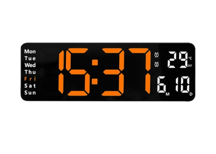 Настенные и настольные часы GH0707, LED-дисплей, термометр, календарь, будильник