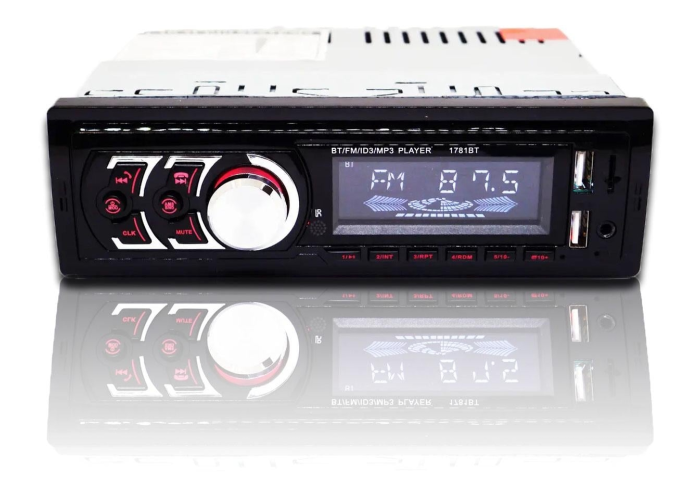 Автомагнитола 1781BT, с Bluetooth, USB, SD, FM, 4 выхода, пульт ДУ