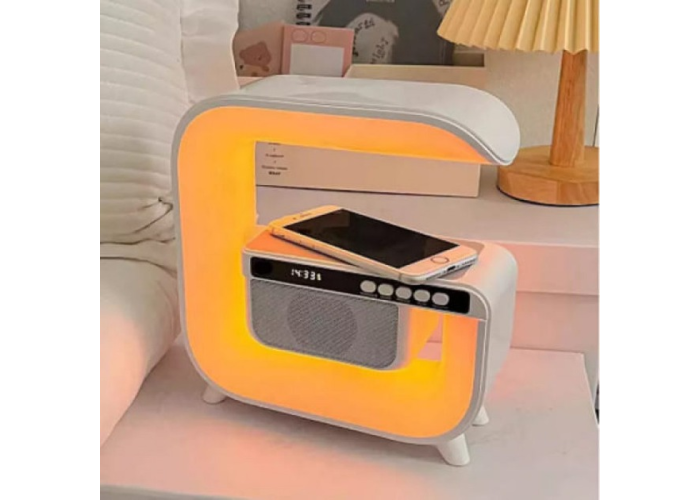 Умная лампа-ночник с Bluetooth колонкой и беспроводной зарядкой HM-G3