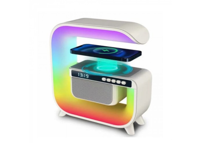 Умная лампа-ночник с Bluetooth колонкой и беспроводной зарядкой HM-G3