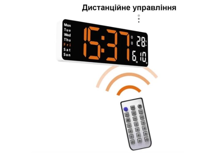 Настенные и настольные часы GH0707, LED-дисплей, термометр, календарь, будильник