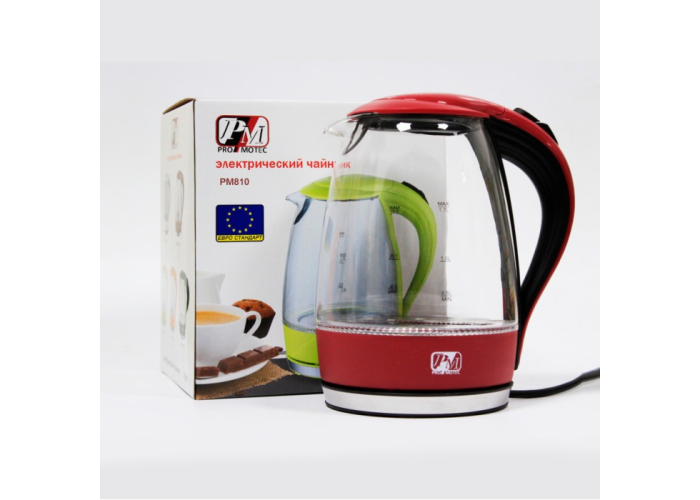 Стеклянный электрочайник Promotec PM-810