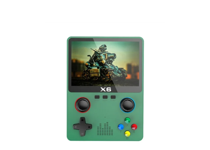 Портативная игровая приставка X6 GBA для детей 1000 игр/3.5'' IPS, 640x480/AV выход/консоль, ретро/2000mAh Зеленый