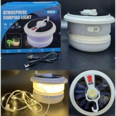 Кемпинговый фонарь BL YX669, с солнечной панелью, RGB, LED-лента 10 м