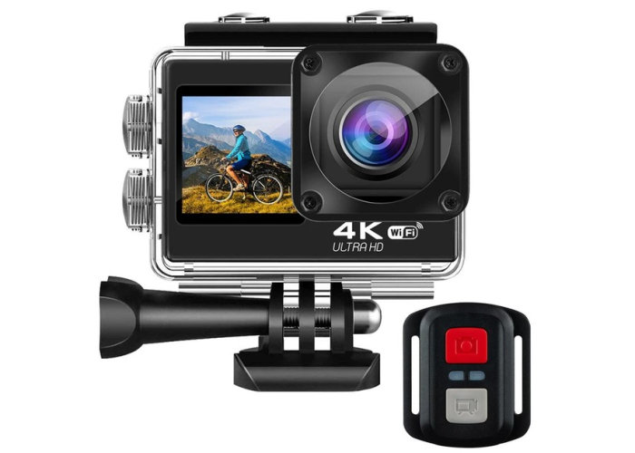 Экшн-камера Action Camera Q60 WiFi 4K с пультом и двойным дисплеем