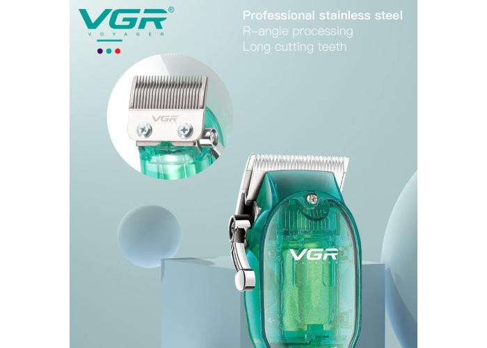 Беспроводная аккумуляторная машинка для стрижки волос VGR V-660 с LED-дисплеем
