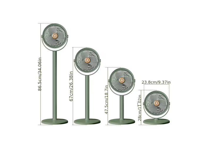 Вентилятор 4 в 1 Solar Floor Fan S39, 4000 мАч, солнечнечная панель, лампа, 5 скоростей