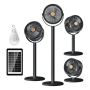 Вентилятор 4 в 1 Solar Floor Fan S39, 4000 мАч, солнечнечная панель, лампа, 5 скоростей
