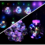 Xmas гирлянда (Штора) 150 Led (Copper) на медной проволоке прозрачные шари Мульти 8см 3M*1,5M (30) 7250