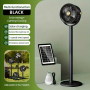 Вентилятор 4 в 1 Solar Floor Fan S39, 4000 мАч, солнечнечная панель, лампа, 5 скоростей