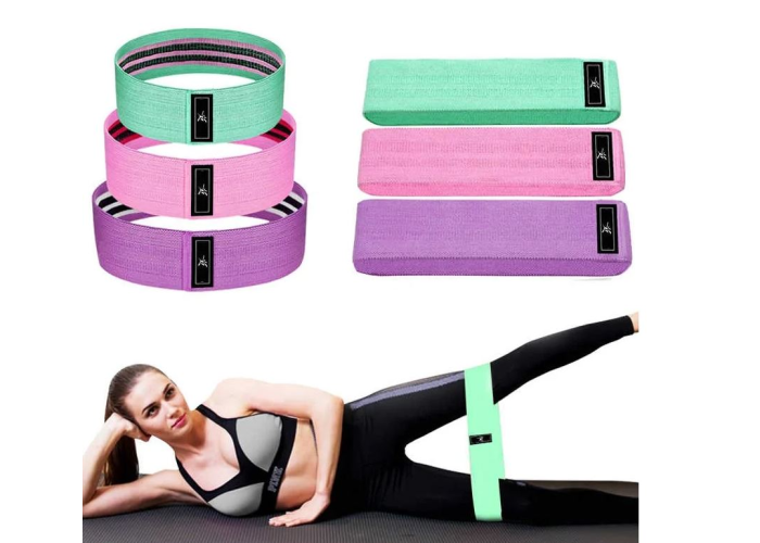 Набор тканевых фитнес резинок Hip Resistance Band