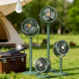 Вентилятор 4 в 1 Solar Floor Fan S39, 4000 мАч, солнечнечная панель, лампа, 5 скоростей