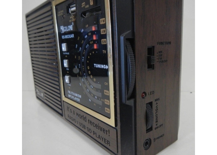 Радиоприёмник GOLON RX-9933UAR, FM/AM/SW/TV, USB/SD, MP3