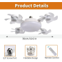 Вентилятор-лампа Drone Fan Light AT-4FD, E27, пульт, 3 режима света, 4 вентилятора