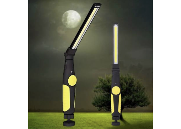 Аккумуляторный фонарь на магните складной Work Lights Фонарик 360° с крючком и магнитным основанием