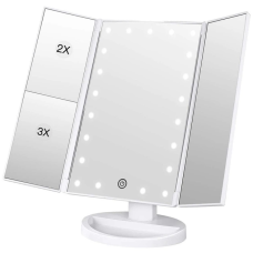 Зеркало косметическое SUPERSTAR Magnifying Mirror, складное, с LED-подсветкой