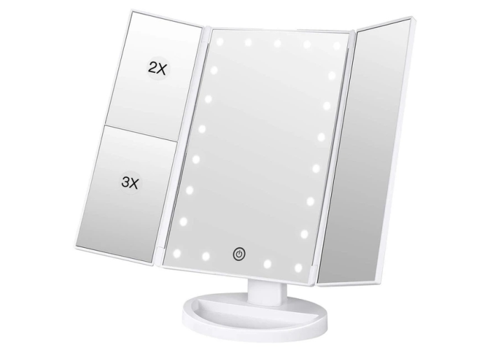 Зеркало косметическое SUPERSTAR Magnifying Mirror, складное, с LED-подсветкой