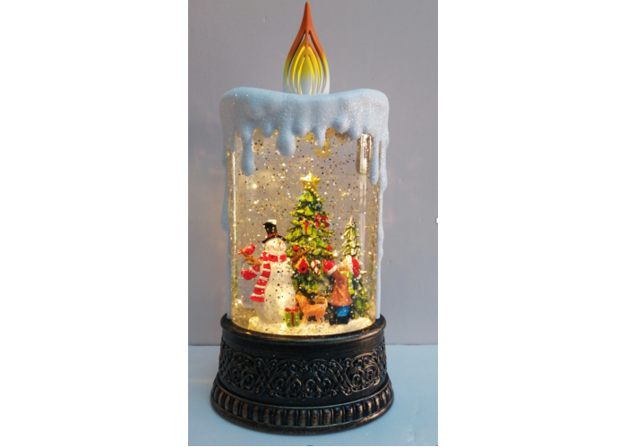 XMAS Новогодний ночник «Свеча со снеговиком» WDL-23016B