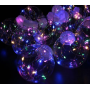 Xmas гирлянда (Штора) 150 Led (Copper) на медной проволоке прозрачные шари Мульти 8см 3M*1,5M (30) 7250