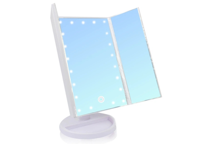 Зеркало косметическое SUPERSTAR Magnifying Mirror, складное, с LED-подсветкой