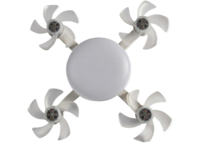 Вентилятор-лампа Drone Fan Light AT-4FD, E27, пульт, 3 режима света, 4 вентилятора