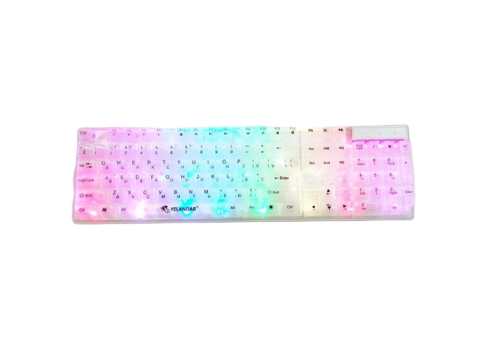 Прозрачная RGB игровая клавиатура K101, 104 клавиши, USB, YELANDAR AN-T20