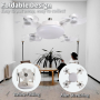 Вентилятор-лампа Drone Fan Light AT-4FD, E27, пульт, 3 режима света, 4 вентилятора