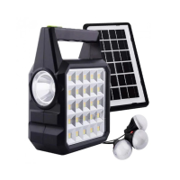 Портативная станция для зарядки GD 105, с солнечной панелью и 3 LED лампами