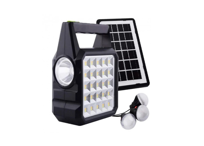 Портативная станция для зарядки GD 105, с солнечной панелью и 3 LED лампами