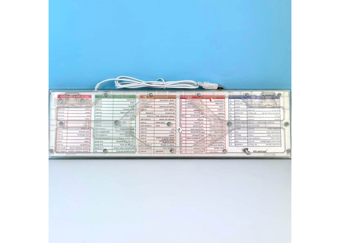 Прозрачная RGB игровая клавиатура K101, 104 клавиши, USB, YELANDAR AN-T20