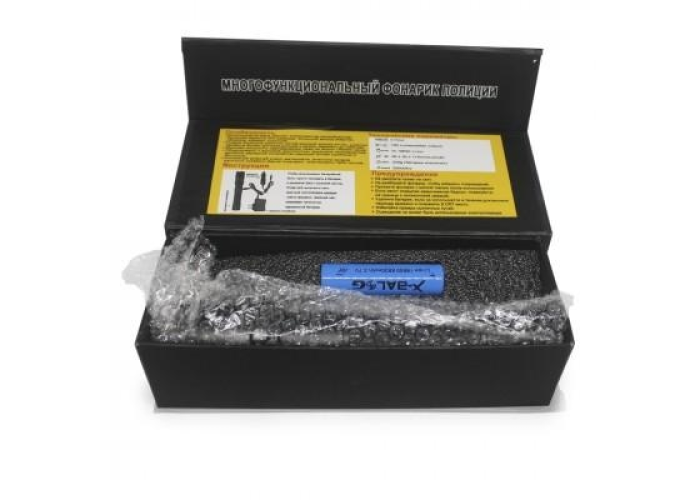 Фонарик ручной Bailong BL-1102, с функцией отпугивателя, аккумуляторный