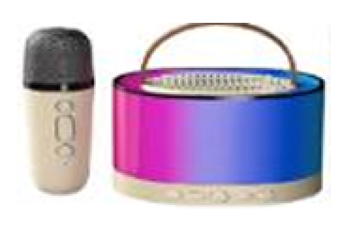 K12 Bluetooth колонка‑караоке, Bluetooth/USB/SD/FM/AUX, с микрофоном и подсветкой