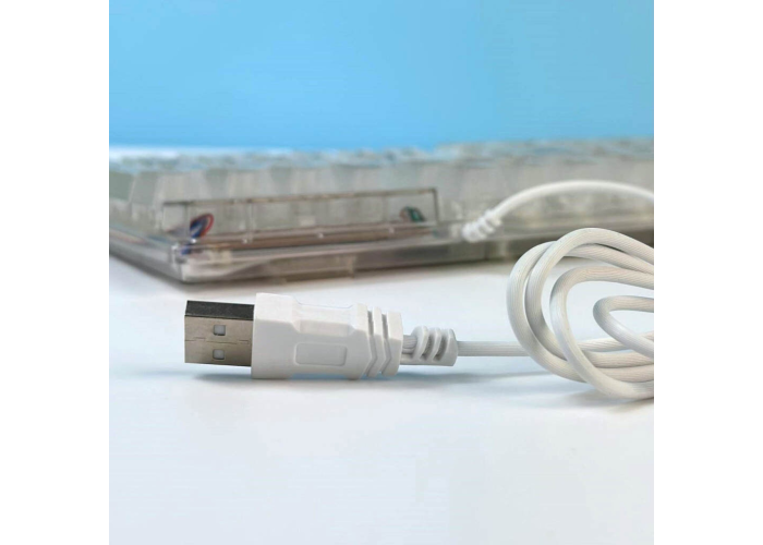 Прозрачная RGB игровая клавиатура K101, 104 клавиши, USB, YELANDAR AN-T20
