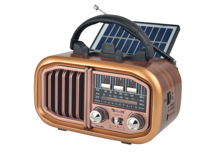 Радиоприёмник GOLON RX-BT618S, Bluetooth, USB, SD, солнечная панель