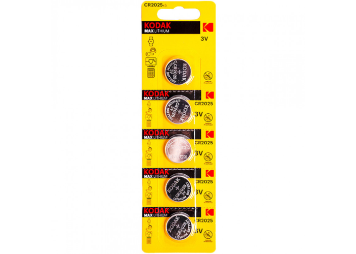 Батарейки Kodak CR2025 ЦЕНА ЗА (5шт)