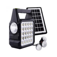 Портативная станция для зарядки GD 105, с солнечной панелью и 3 LED лампами