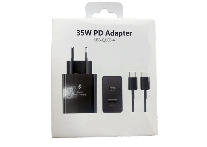 Сетевое зарядное устройство 35W PD Adapter с кабелем USB-А – USB-C