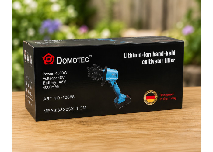 Аккумуляторный мини-культиватор DOMOTEC, 48 В, 2 аккумулятора