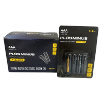 (только коробкой) Батарейки Plus Minus AAA LR03 Alkaline Power, 1.5 В, 4 шт. (BPM-4LR03)