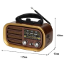 Радиоприёмник GOLON RX-BT638, с аккумулятором, Bluetooth, USB и SD